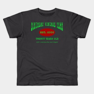 Birthday Vintage Year - Twenty Years Old Kids T-Shirt